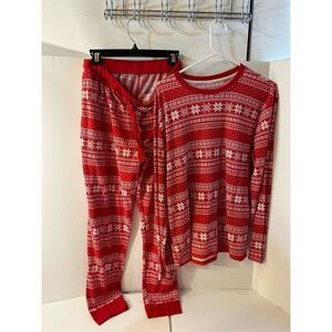 George flannels Christmas men’s medium set Red white